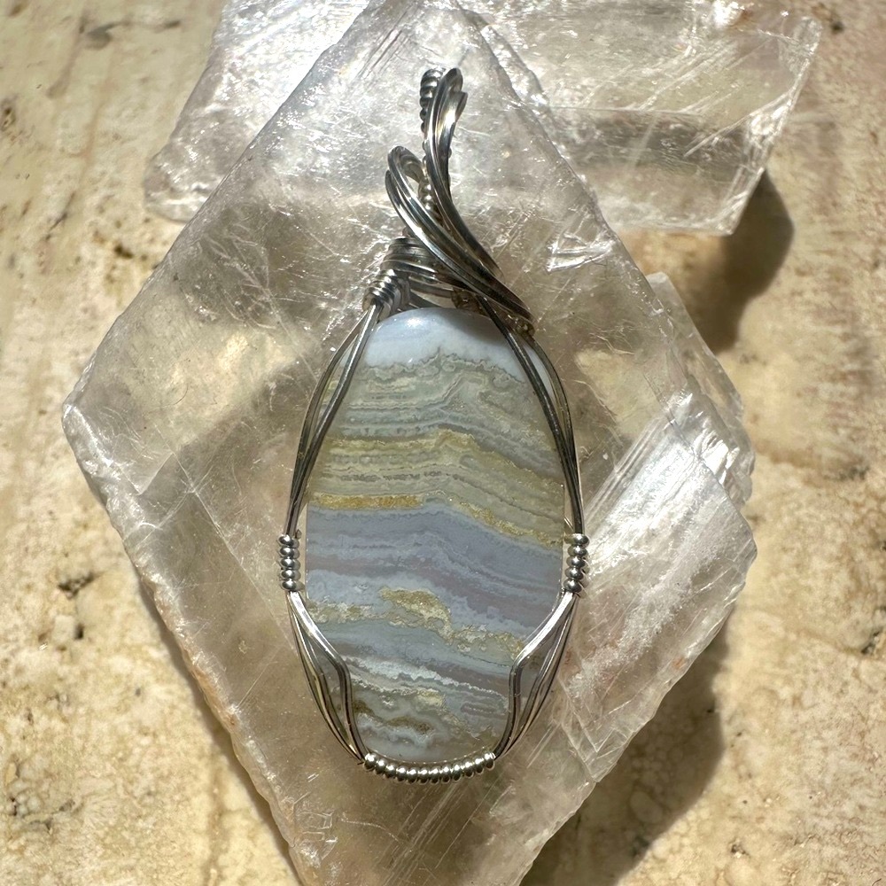 Sterling Silver Blue Lace Agate